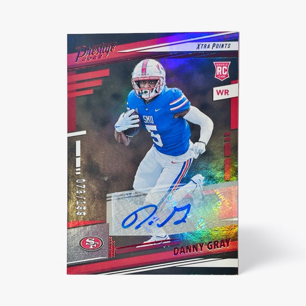 Danny Gray Autographed Pink Xtra Points SP 078/199 NFL Football Card 49ers